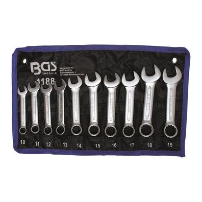 BGS-1188 Maul-Ringschlüssel-Satz kurz 10-19 mm 10-tlg
