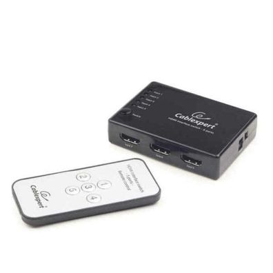 gembird HDMI Switch 5 Eingänge -> 1 Ausgang 4k + Fernbed