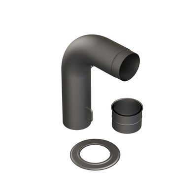 Thermia Rauchrohr-Set gezogen Grau Ø 150mm (600 * 450 mm)