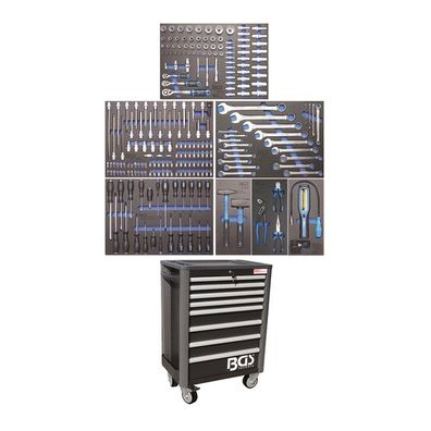 BGS-4113 Werkstattwagen Profil Standard komplett mit 237 Werkzeugen 8 Schubladen