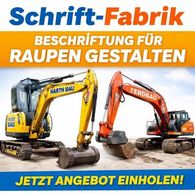 Beschriftung für Raupen Klebebuchstaben Wunschtext Aufkleber selbst gestalten