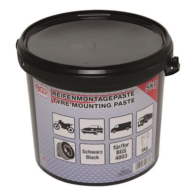 BGS-9382 Reifenmontagepaste schwarz 5 Kg Eimer