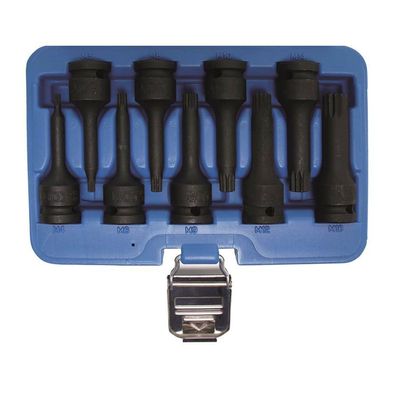 BGS-5482 Kraft-Bit-Einsatz-Set, Innenvielzahn M4-16, 12,5 (1/2), 9-tlg