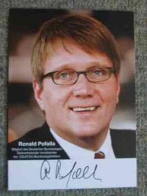 Bundesminister Ronald Pofalla handsigniertes Autogramm!