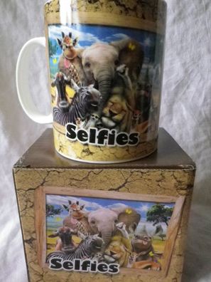 Tasse Becher Kaffeebecher Teetasse Selfies Tiere Afrika by Howard Robinson
