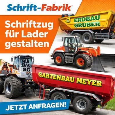 Schriftzug für Lader Klebebuchstaben Wunschtext Aufkleber selbst gestalten