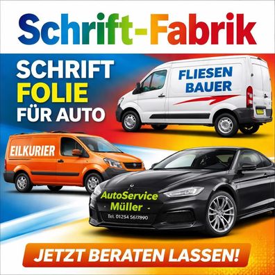 Schrift Folie für Auto