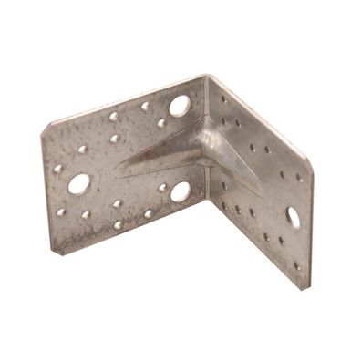 BGS-80941 I Winkelverbinder, verzinkt mit Sicke (Verstärkung), 105x105x90x3 mm
