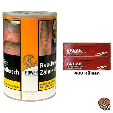 Power Volumentabak 180g Dose, Break Hülsen