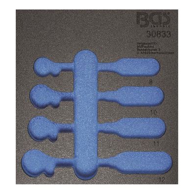 BGS-30833-1 1/6 Werkstattwageneinlage, leer: Ratschenschlüssel-Satz, 4-tlg