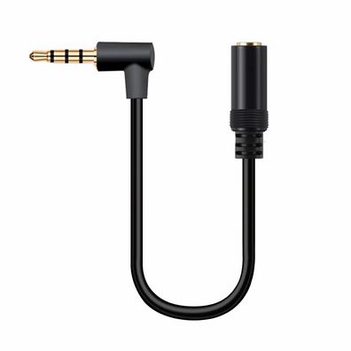 J44 30cm Audiokabel abgewinkelt Verlängerungskabel 3,5mm Stecker zu 3,5mm Buchse