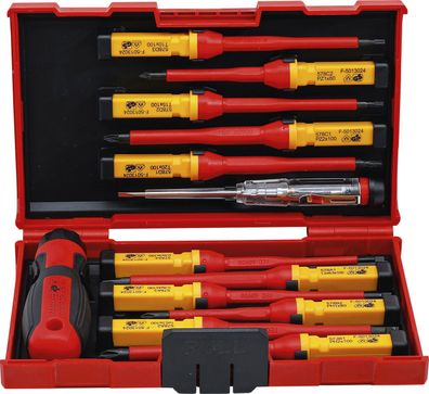BGS-35814 VDE-Schraubendreher-Satz mit Wechselklingen 13-tlg