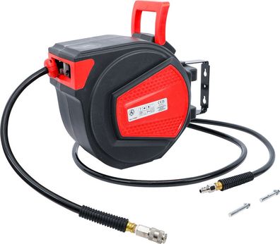 BGS-71048 Druckluftschlauch mit Aufroller automatisch 12 m + 2 m