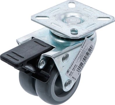 BGS-81944 Doppel-Lenkrolle mit Bremse Ø 50 mm