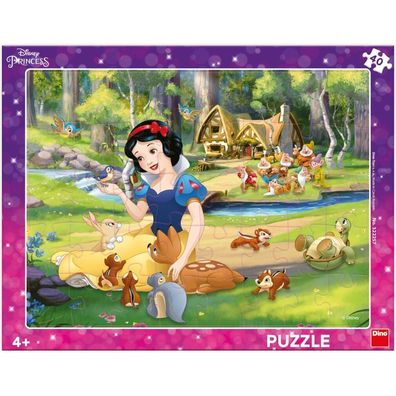 DINO Puzzle Schneewittchen und die Tiere 40 Teile