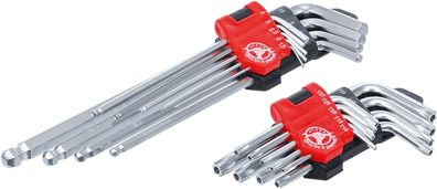 BGS-822 Winkelschlüssel-Satz lang T-Profil (für Torx) T10 - T50 / Innensechskant 1,5