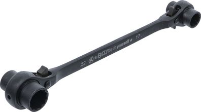 BGS-6843 Gerüstbauer-Knarre 4-in-1 SW 14 - 17 - 19 - 22 mm