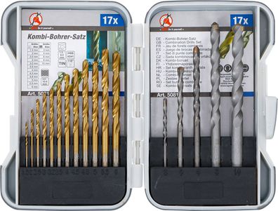 BGS-50818 Kombi-Bohrer-Satz 1,5 - 10 mm 17-tlg