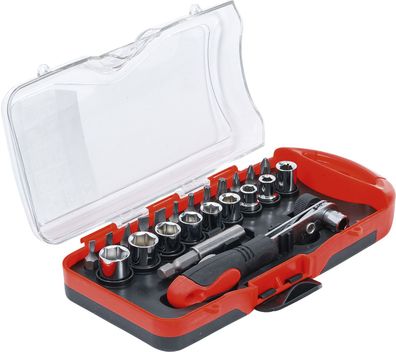 BGS-20123 Bit-/Steckschlüssel-Einsatz-Satz mit Bit-Knarre 23-tlg