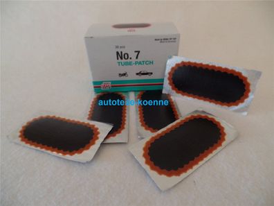 5x Schlauchflicken 7 Größe 74x37 MM Rotrand Rema TIP TOP Schlauchreparatur