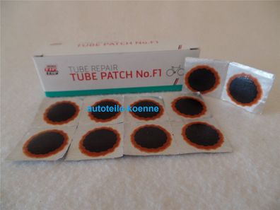 10x F1 Ø 25mm TIP TOP Schlauchflicken Schlauchreparatur Gummi Flicken Rotrand
