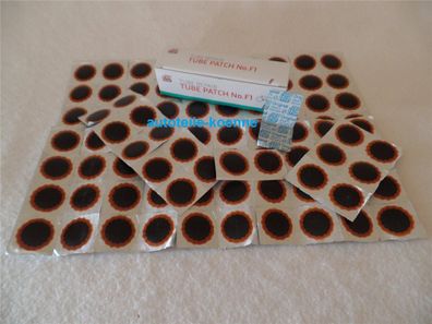 100x F1 Ø25mm TIP TOP Schlauchflicken Schlauchreparatur Gummi Flicken Rotrand