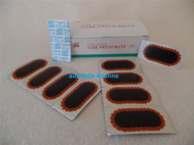 10x F2 50x25mm TIP TOP Schlauchflicken Schlauchreparatur Gummi Flicken Rotrand