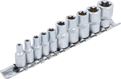 BGS-9548 Steckschlüssel-Einsatz-Satz E-Profil Antrieb Innenvierkant 6,3 mm (1/4) / 10