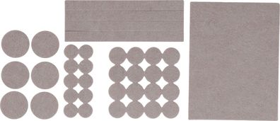 BGS-80715 Filzgleiter-Satz beige 38-tlg