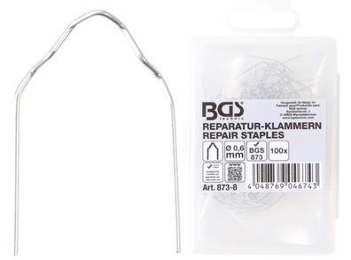 BGS-873-8 Reparatur-Klammern V-Form Ø 0,6 mm 100-tlg