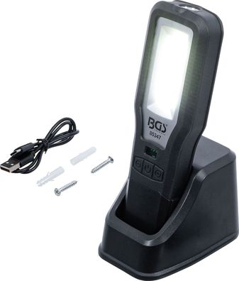 BGS-85347 COB-LED Arbeits-Leuchte, klappbar, mit Ladestation