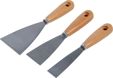 BGS-85218 Spachtel-Satz, Holzgriff, 30 / 50 / 80 mm, 3-tlg