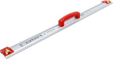 BGS-50866 Schneid- und Markierlineal, mit Griff und Wasserwaage, 750 mm
