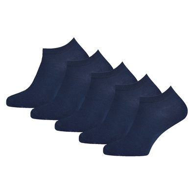 5 Paar Sneaker Socken Schwarz Damen & Herren Füßlinge Kurzsocken Baumwolle Gr. 35-46