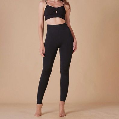 Damen Thermoleggings dickem Innenfleece 200g/300g Warme Winter Leggings Thermohose