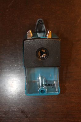Bleistiftspitzmaschine 8 bis 12 mm, blau, mit Zwinge, Spitzgrad einstellbar