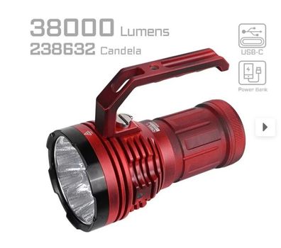 AceBeam X50 2.0 Suchscheinwerfer 38.000 Lumen in Limited Edition rot