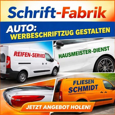 Werbeschrift Werbeschriftzug selbstklebend aus Klebefolie selbst gestalten