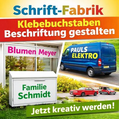 Spezieller Wunschtext Aufkleber Klebebuchstaben Beschriftung Klebefolie gestalten