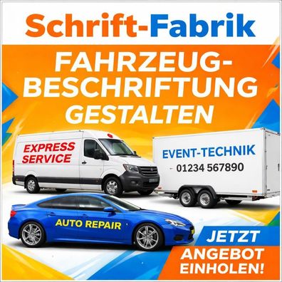 Fahrzeugbeschriftung nach Maß professioneller Look für dein Kfz