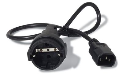 APC 230V-Adapter Kaltgeräte auf Schuko St/Bu 10A, 0.6m