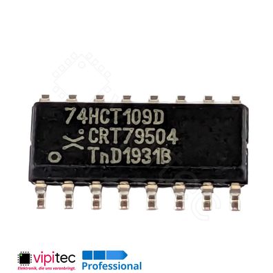 74HCT109 JK-Flip-Flop, 2-fach, mit Set und Reset | SMD SO-16 5V TTL 125°C