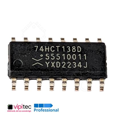 74HCT138 3-zu-8 Leitungsdekoder, Demultiplexer | SMD SO-16 5V TTL 125°C