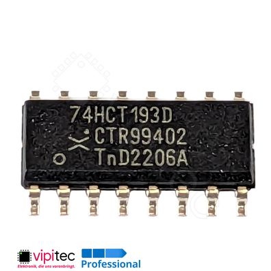 74HCT193 4-Bit Aufwärts-Abwärts-Zähler mit Clear | SMD SO-16 5V TTL 125°C