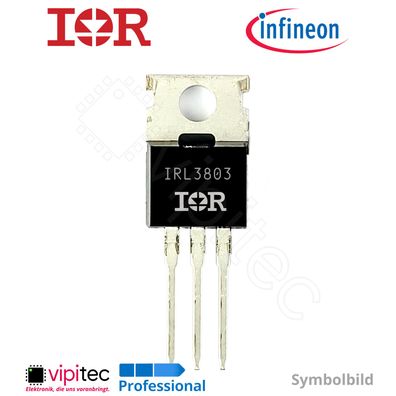 IRL3803 N-Kanal MOSFET 30V 140A 200W 230ns THT TO-220AB TTL N-Channel IRL3803PBF