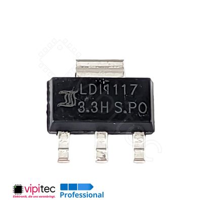LDI1117-3.3 3,3V Spannungsregler | 4,75..10V SMD SOT-223 LDO Spannungswandler