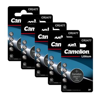 5x Camelion CR2477 3V Lithium Batterie Knopfzelle 3 Volt 950mAh Blister