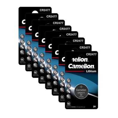 8x Camelion CR2477 3V Lithium Batterie Knopfzelle 3 Volt 950mAh Blister