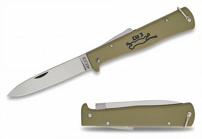 OTTER Mercator K55K Katze Schilfgrün Carbon Taschenmesser Klappmesser Messer