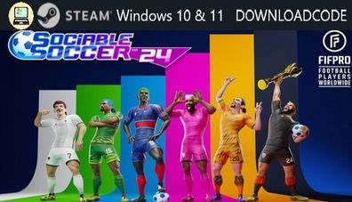 NEU PC Computer Spiel Sociable Soccer 24 für Windows 10 11 STEAM Download Code